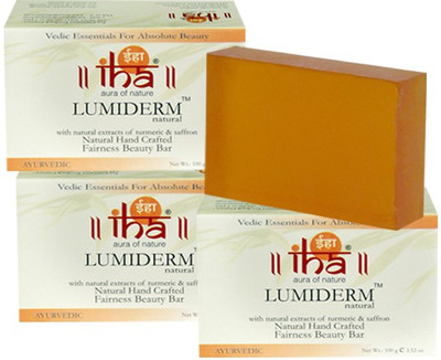 

IHA Ayurvedic Fairness LUMIDERM Soap - Pack of 3 - Premium Herbal(300 g, Pack of 3)