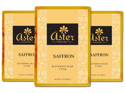 

Aster Luxury Saffron Bathing Bar 125g - Pack of 3(375 g, Pack of 3)