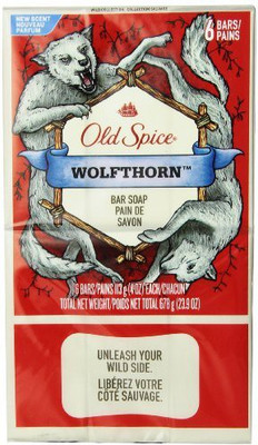 Old Spice Wild Collection Wolfthorn Men's Bar Soap 6 Count(678 g, Pack of 6)