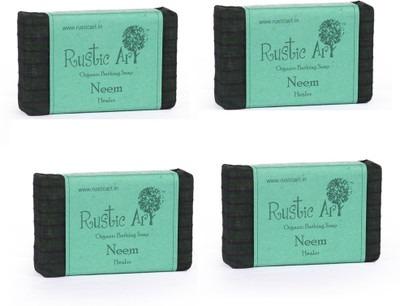 

Rustic Art Organic Neem Soap(400 g, Pack of 4)