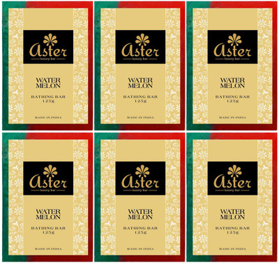 

Aster Luxury Watermelon Bathing Bar 125g - Pack of 6(125 g)