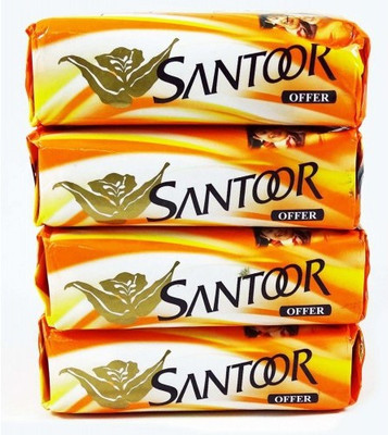 

santoor sandal and turmeric soap(400 g, Pack of 4)
