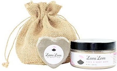 

Lava Love Face and Body Mask with Grey Heart Soap Spa Kit(240 ml)