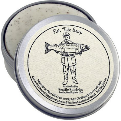 

Seattle Sundries Fish Tale Soap-100% Natural & Handmade in Reusable Travel Gift Tin(160 g)