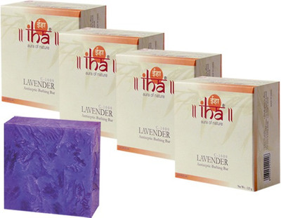 

IHA Ayurvedic Lavender Beauty Soap - Pack of 4 - Premium Herbal(500 g, Pack of 4)