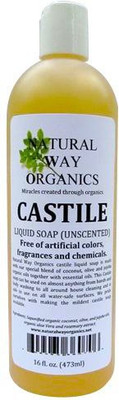 

Natural Way Organics Ultra Mild Unscented Castile Soap Perfect for Natural Skin Care and Hair Care - Make Your Own DIY Green Cleaning Products - 100 percent Pure - No Artificial Chemicals Fragrances or Colorants(473 ml)