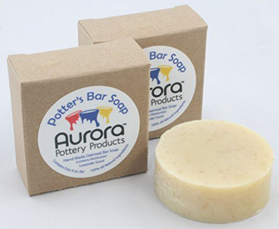 

Aurora Pottery Products Potter's Bar Soap 100% All Natural with Oatmeal Safe for Pottery Hand Made 2 Pack(120 ml)