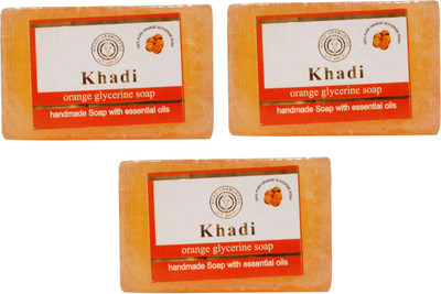 

Khadi Herbal NaturalOrange Glycerine Soap Pack Of 3(375 g, Pack of 3)