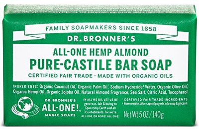 

Dr. Bronner's Magic Soaps Pure-Castile Soap All-One Hemp Almond Bars (Pack of 6)(140 g, Pack of 6)