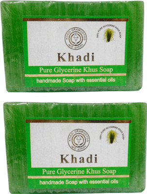 

Khadi Herbal NaturalPure Glycerine Khus Soap Pack Of 2(250 g, Pack of 2)