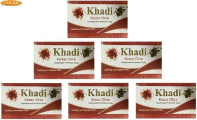 

Khadi India HERBAL KESAR OLIVE SOAP(750 g, Pack of 6)