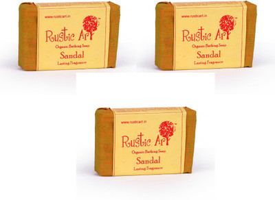 

Rustic Art Organic Sandal Soap(300 g, Pack of 3)