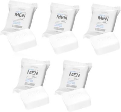 

Oriflame Sweden North For Men Cleansing Fairness Soap Bar(500 g, Pack of 5)