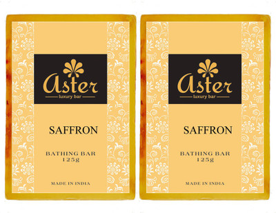 

Aster Luxury Handmade Saffron Soap 125g - Pack of 2(250 g, Pack of 2)