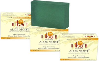 

IHA Ayurvedic Aloe Moist Skin Care Soap With Aloe Vera(300 g, Pack of 3)