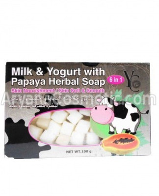 YC MILK & YOGURT WITH PAPAYA HERBAL SOAP(100 g)