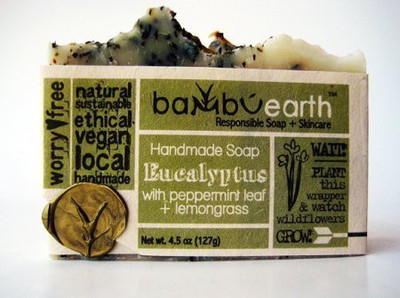

Bambu Earth Handmade Soap Bars in Plantable Packaging - EUCALYPTUS MINT(135 ml)