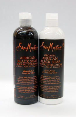 Shea Moisture ORGANIC African Black Soap Wash & Lotion Set [ALL SEALD](50 g)