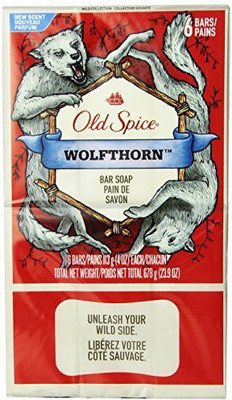 

Old Spice Wild Collection Wolfthorn Men's Bar Soap 6 Count (2 PACK)(678 g, Pack of 2)