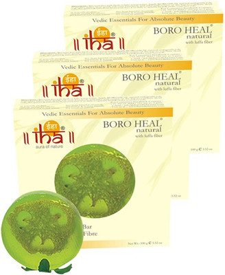

IHA Ayurvedic Footcare BORO HEAL Soap - With Scrub - Pack of 3(300 g, Pack of 3)