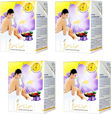 

Facia Luxury Bathing Bar with kesar chandan Pack of 4(75 g, Pack of 4)