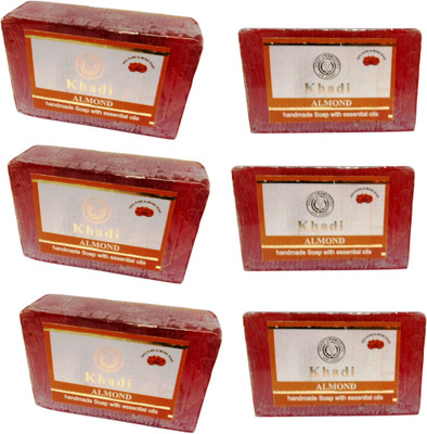 

Khadi Herbal NaturalAlmond Soap- pack of 6(750 g, Pack of 6)