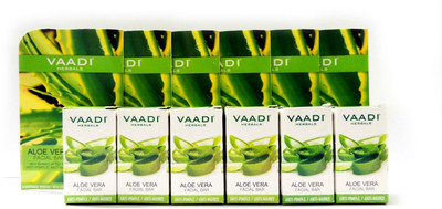 

Vaadi Herbals Aloe Vera Facial Bars with Honey & Papaya - Pack of 6(150 g, Pack of 6)