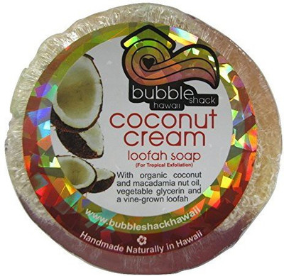 

Bubble Shack Hawaii Loofah Glycerin Soap Coconut Cream 4 Bars(100 g, Pack of 4)