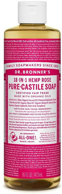 

Dr. Bronner's Magic Soap 18 In 1 Hemp Rose Pure Castile Soap(473 ml)