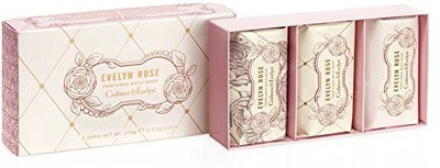 Crabtree & Evelyn Perfumed Bath Soap Set, Evelyn Rose(100 g, Pack of 3)