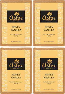 

Aster Luxury Handmade Honey Vanilla Soap 125g - Pack of 4(500 g, Pack of 4)