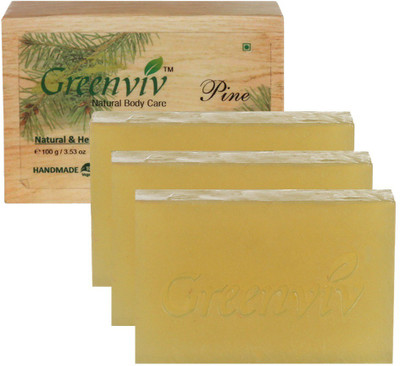 

Greenviv Natural Pine Soap(300 g, Pack of 3)