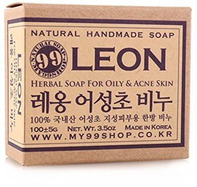 

Soviansoap [sale] Leon Organic Acne Soap Teen Pimple Blemish Pore Cleansing Natural Soap Korean Soap(100 g)