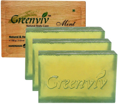 

Greenviv Natural Mint Soap(300 g, Pack of 3)