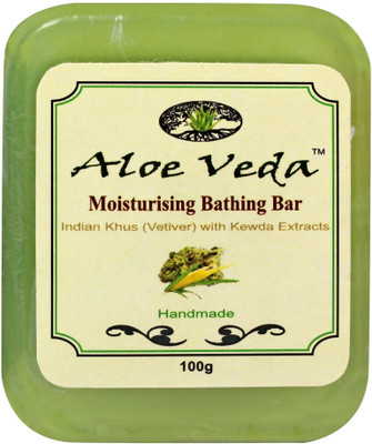 

Aloe Veda Moisturising Bathing Bar - Indian Khus (Vetiver) with Kewda Extracts(100 g)