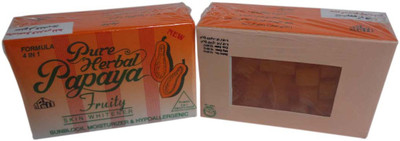 

Pure Herbal Papaya Fruity Soap 4 In 1 Skin Whitening Soap Results In 20 Days 1Pc(135 g)