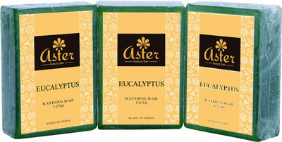 

Aster Luxury Handmade Eucalyptus Soap 125g - Pack of 3(375 g, Pack of 3)