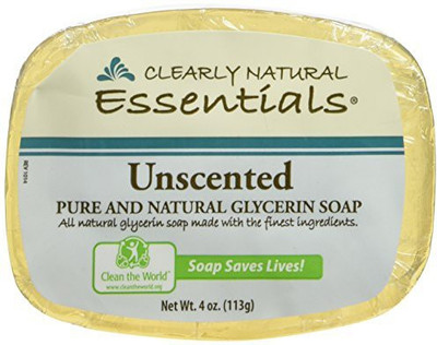 

Clearly Natural Unscented Glycerine Bar Soap - 6 per case.(113 g)