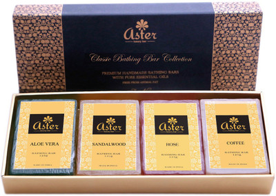 

Aster Luxury Premium Handmade Bathing Soap(500 g, Pack of 4)