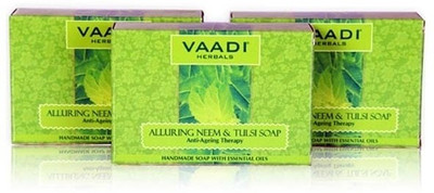 VAADI HERBALS Value Pack of 3 Alluring Neem & Tulsi Soap(3 x 75 g) VAADI HERBALS Value Pack of 3 Alluring Neem & Tulsi Soap(3 x 75 g)