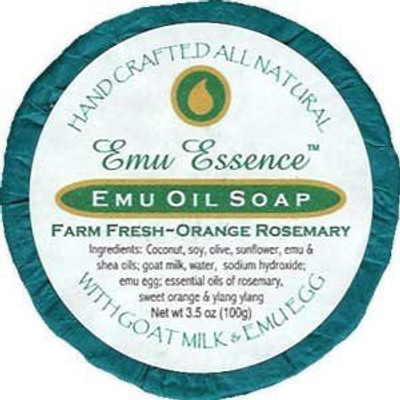 

Emu Essence Oil Soap - Farm Fresh Orange Rosemary(100 g)
