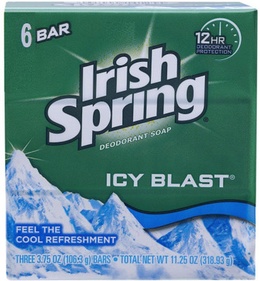 

Irish Spring Ice Blast Deodorant soap ( Pack of 6)(106.3 g, Pack of 6)