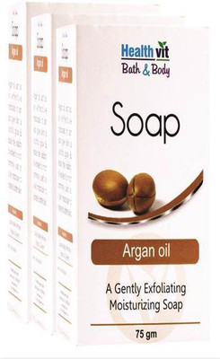 

HealthVit Bath & Body Argan Oil Soap 75g Pack of 3(225 g)