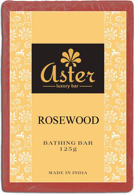 Aster Luxury Rosewood Bathing Bar - Pack of 12(125 g, Pack of 12)
