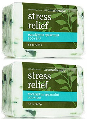 

Bath & Body Works Aromatherapy Body Bar Eucalyptus Spearmint 2 Pack(249 g)