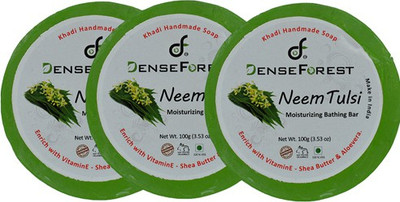 Dense Forest Khadi Neem Tulsi Soap (Pack of 3)(300 g, Pack of 3)