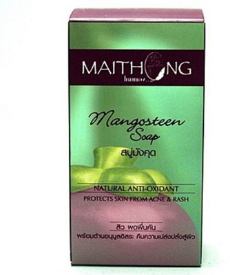 

Maithong Mangosteen Natural Herbal Anti-oxidant Aha Soap Prevent Acne & Rash Made in Thailand(40 g)