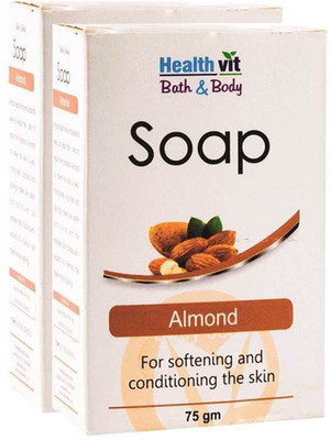 

HealthVit Bath & Body Almond Soap 75g Pack of 2(150 g)