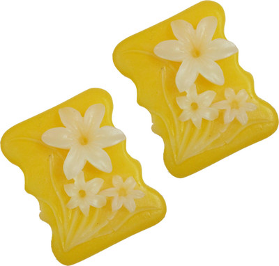

Nakoda Feelings 3D Flower White Yellow Handmade Soap(200 g, Pack of 2)