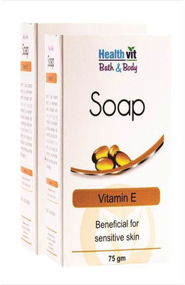 

HealthVit Bath & Body Vitamin E Soap 75g Pack of 2(150 g)